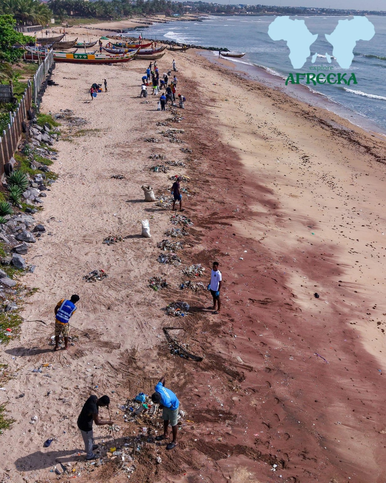 Wide view of the Prampram coastline