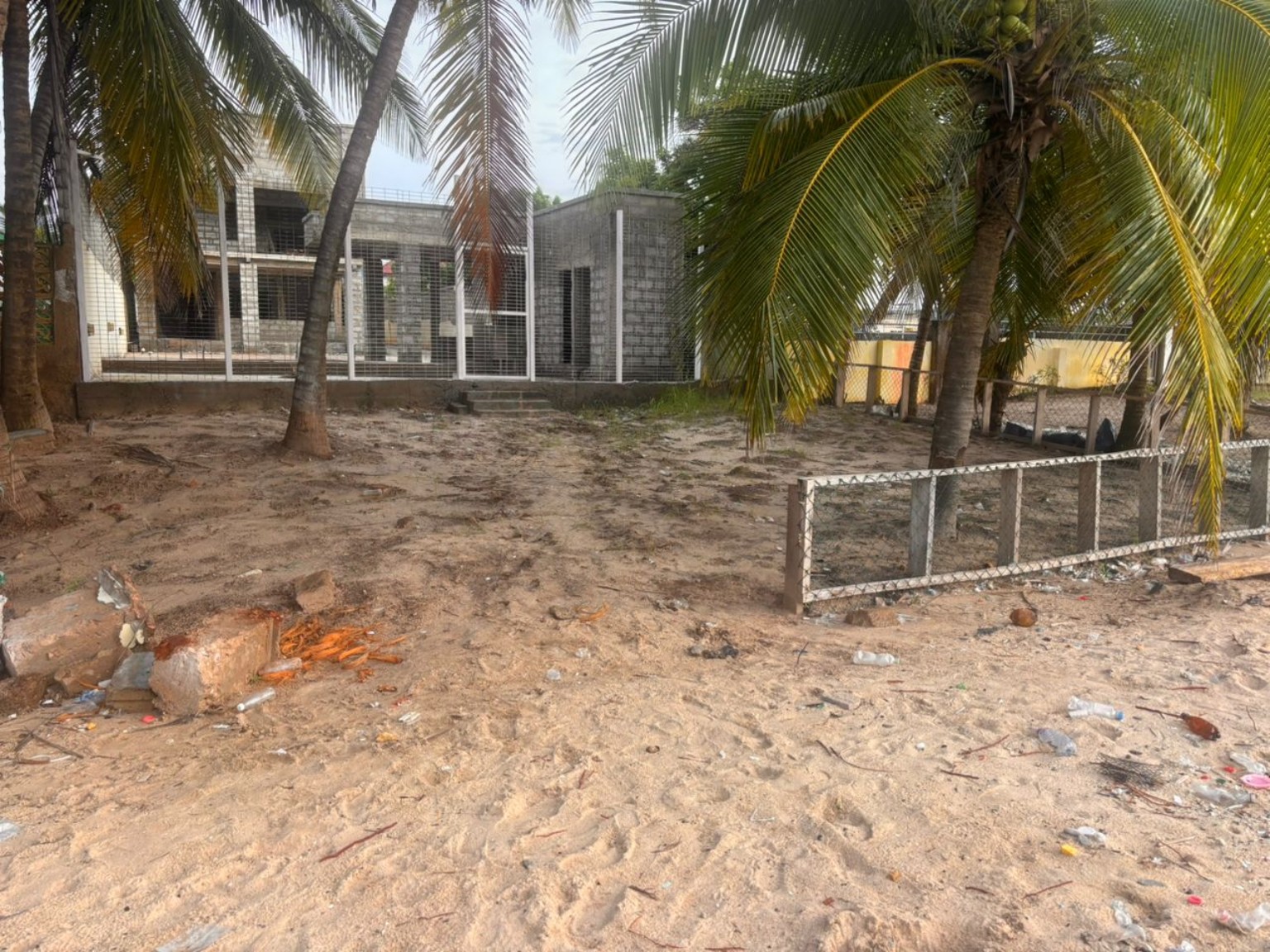 The planned beachfront sea-turtle hatchery site at Explore Afreeka